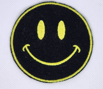 Embroidered Smiley Face Patch