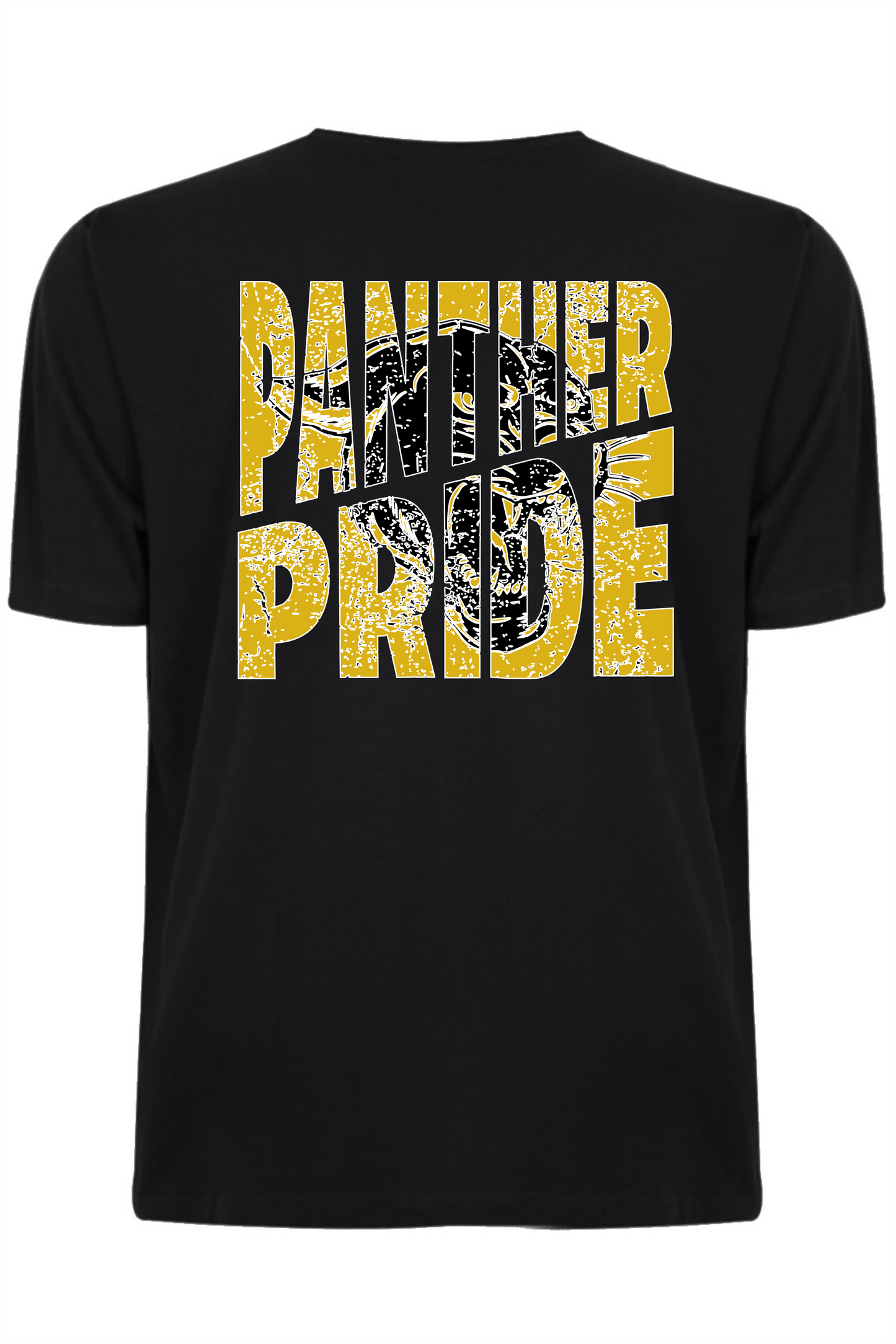 Distressed Panther Pride Black Tee