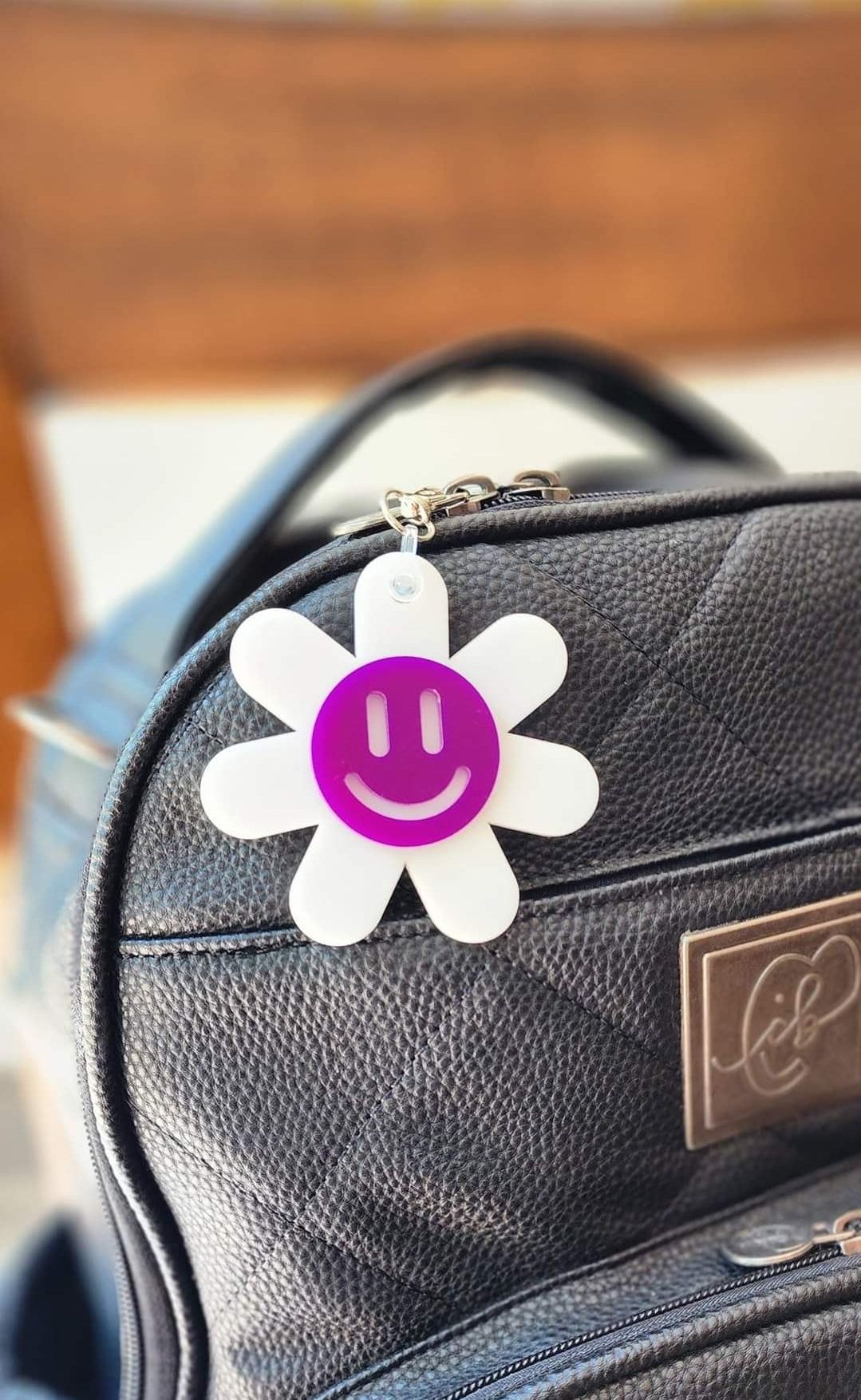 Flower Smiley Keychain