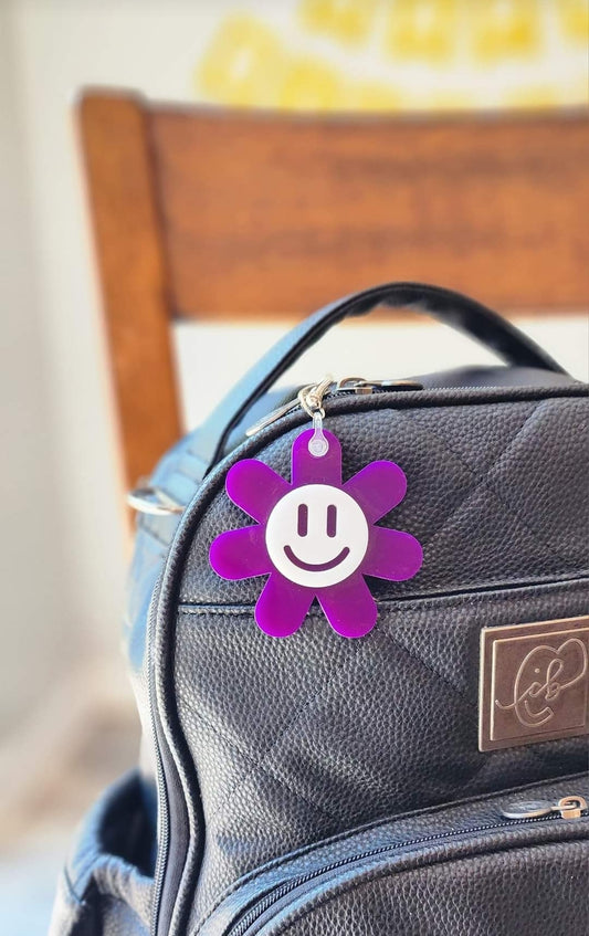 Flower Smiley Keychain