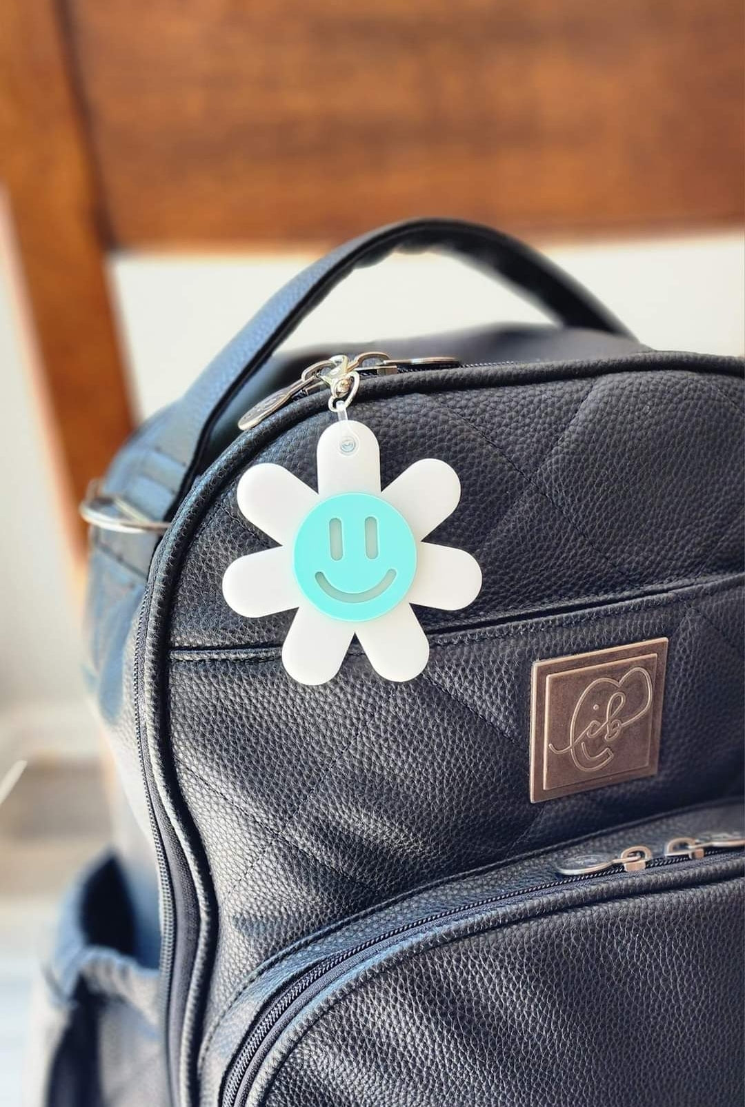 Flower Smiley Keychain