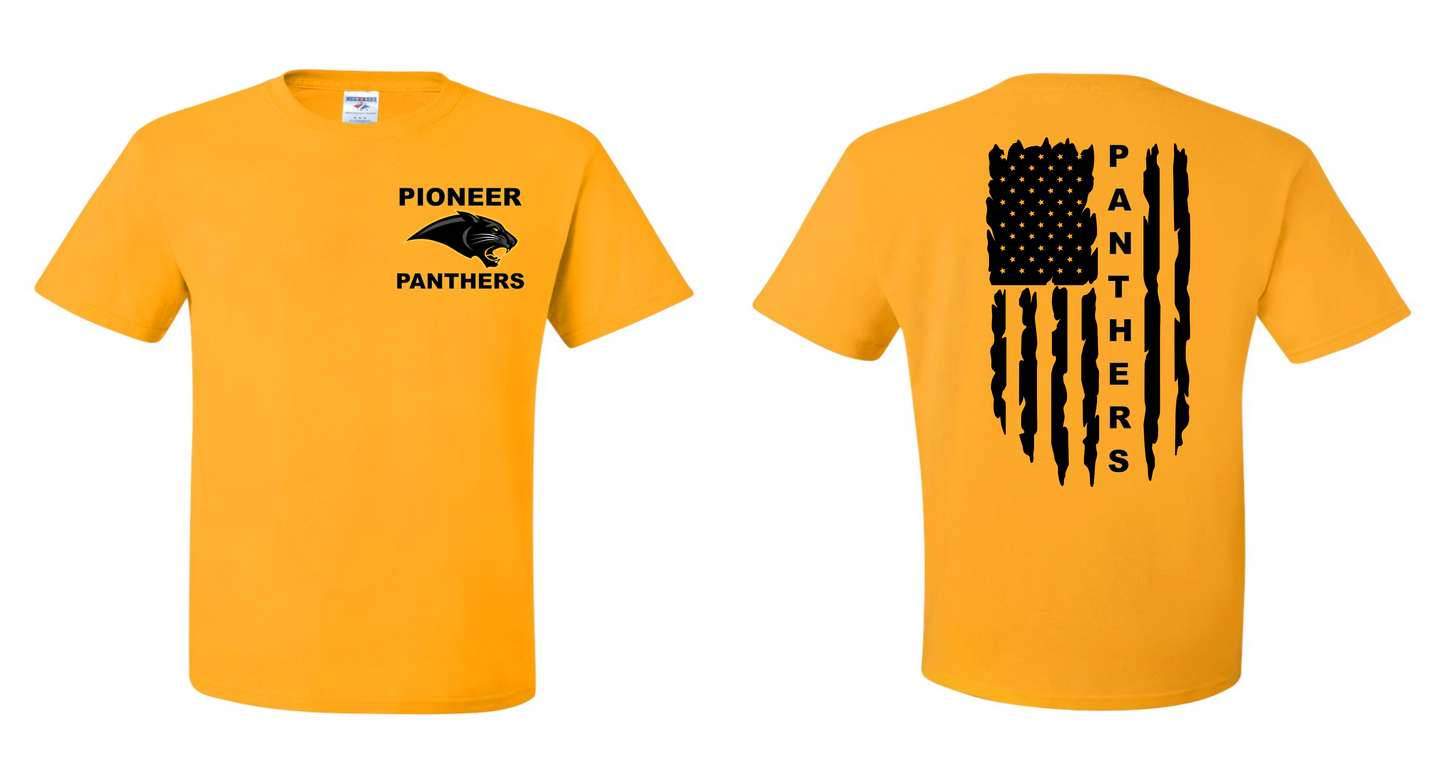 PIONEER PANTHERS FLAG GOLD GEAR