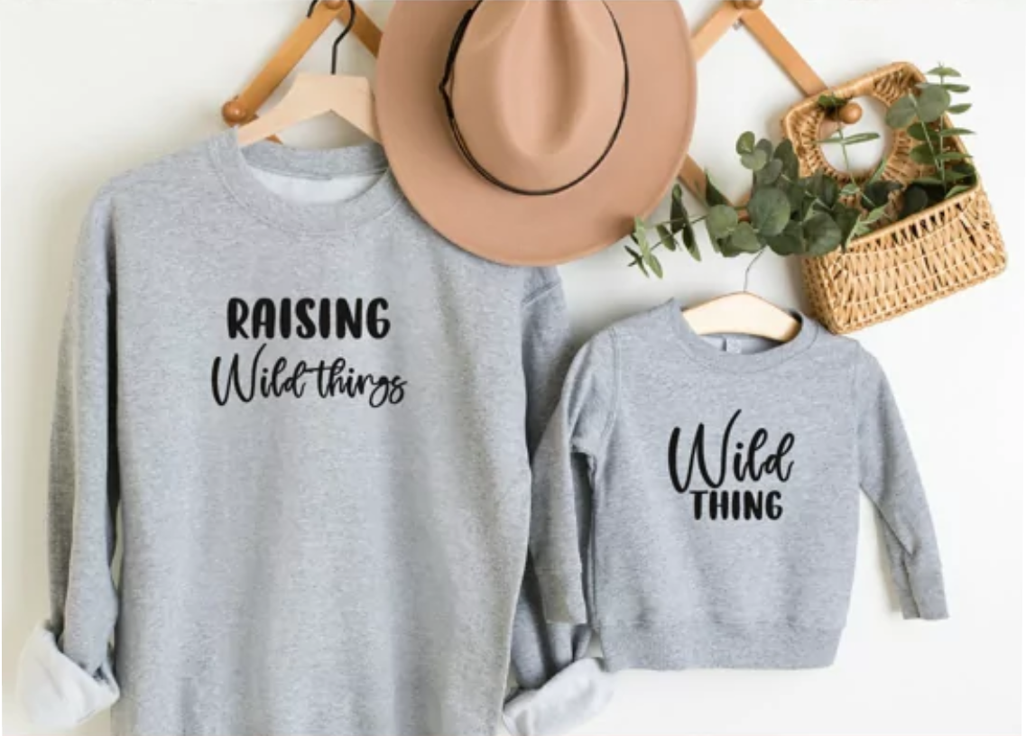 Raising Wild Things Crewnecks Mommy and Me Set